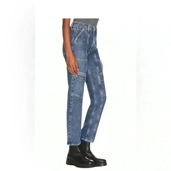 AGOLDE Cooper Cargo Straight Leg Jeans in Rank Size 31 Color Regulation - Picture 3 of 15